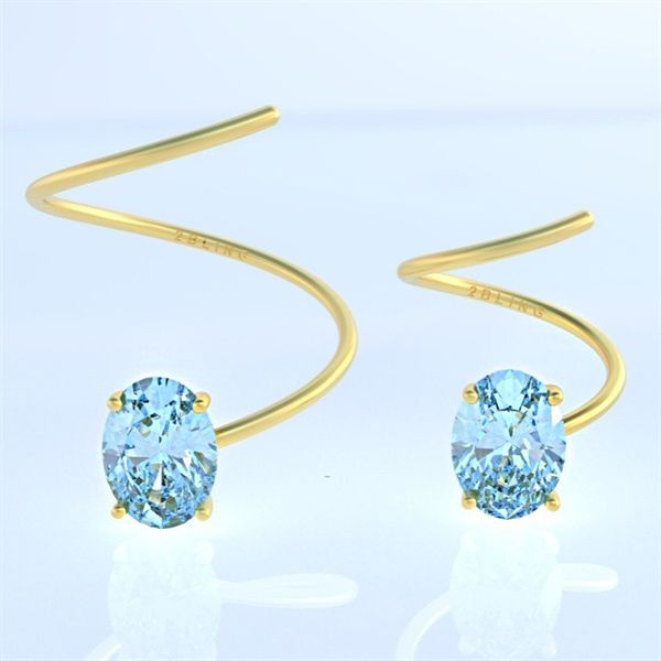  Nhẫn Thiết Kế 18K - Đá Topaz - 2BJNTK43 