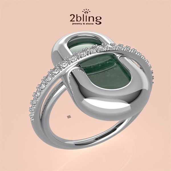  Nhẫn Thiết Kế Yên Đá Jadeite - 2BJNTK11 