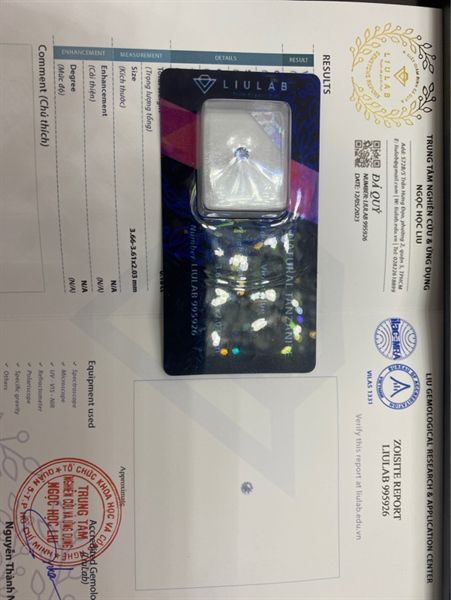  Đá tanzanite- Tròn 3.66-3.61x2.03ly - 0.18 ct 