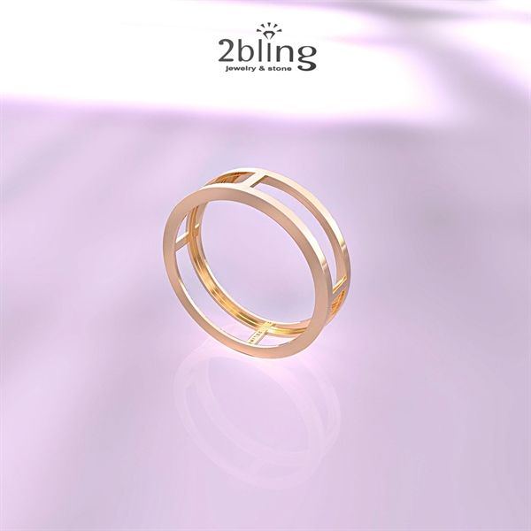  Nhẫn Thiết Kế 14K - Nhẫn 2 Đường Song Song - 2BJNTK25 