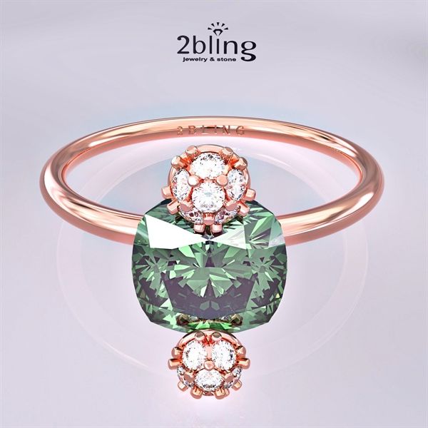  Nhẫn Thiết Kế 18K - Đá Peridot - 2BJNTK41 