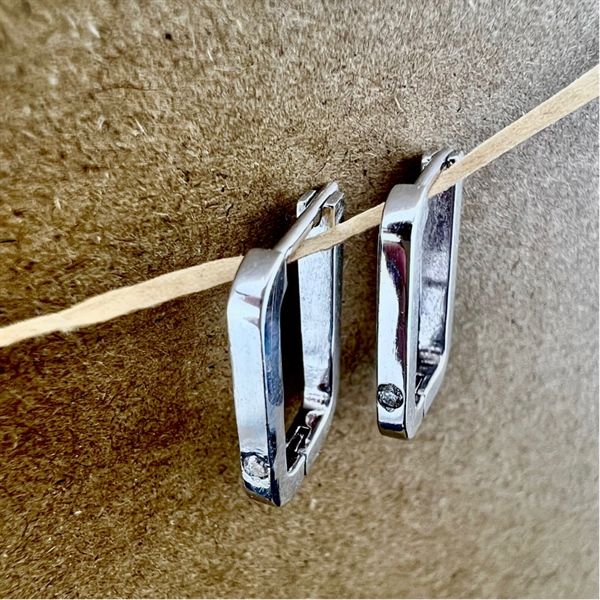  Bông tai thiết kế VOVU - S95 + Đá Moissanite 