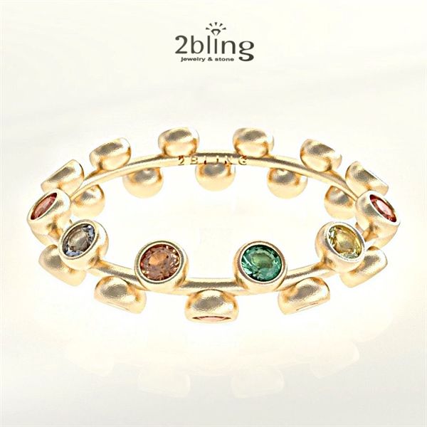  Nhẫn Thiết Kế 18K - Đá Tourmalin - 2BJNTK46 