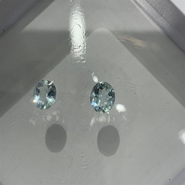  Đá Aquamarine - Oval 5.3x6.7 ly - 0.9 ct 