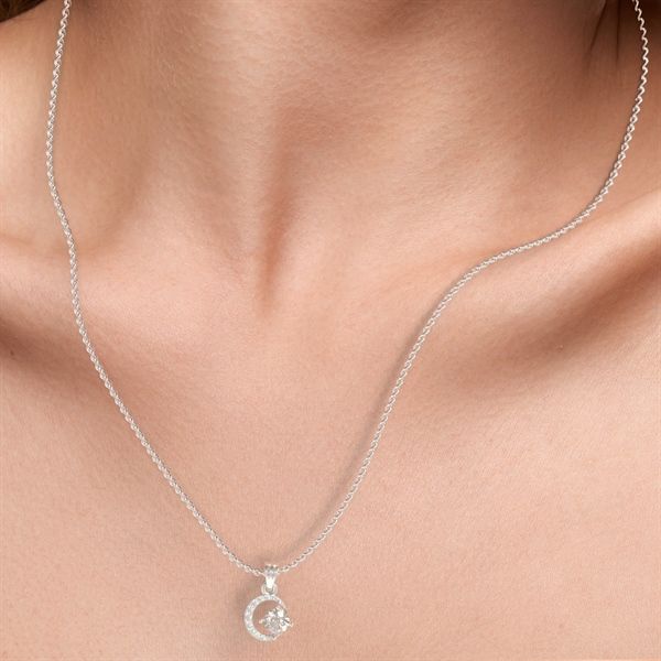  Mặt dây chuyền NONI 10 - Trăng khuyết 1 hột lớn 