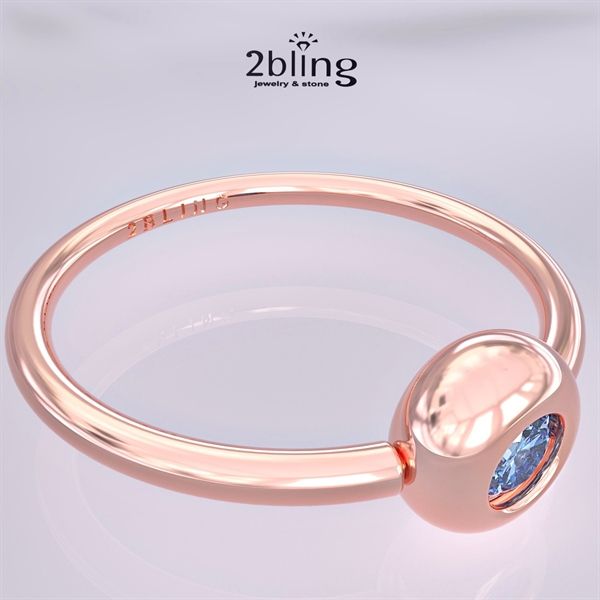  Nhẫn Thiết Kế Vàng 14k - Đá Sapphiare - 2BJNTK08 