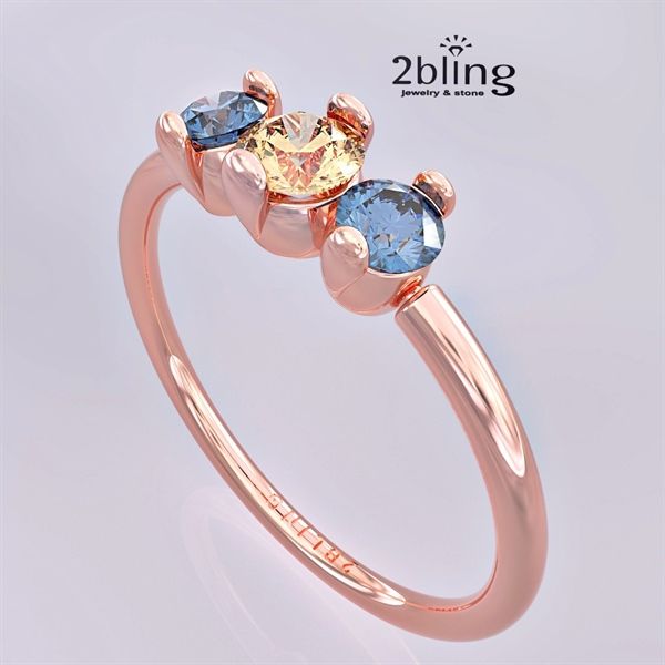  Nhẫn Thiết Kế 18K - Đá Topaz - Garnet - 2BJNTK45 