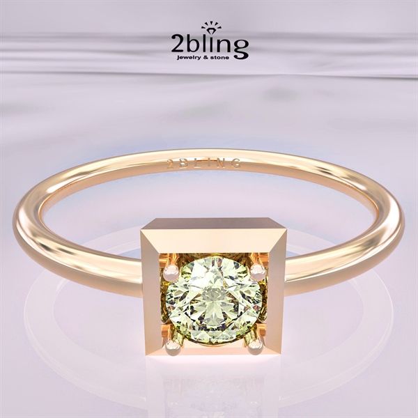  Nhẫn Thiết Kế 18K - Đá Garnet - 2BJNTK36 