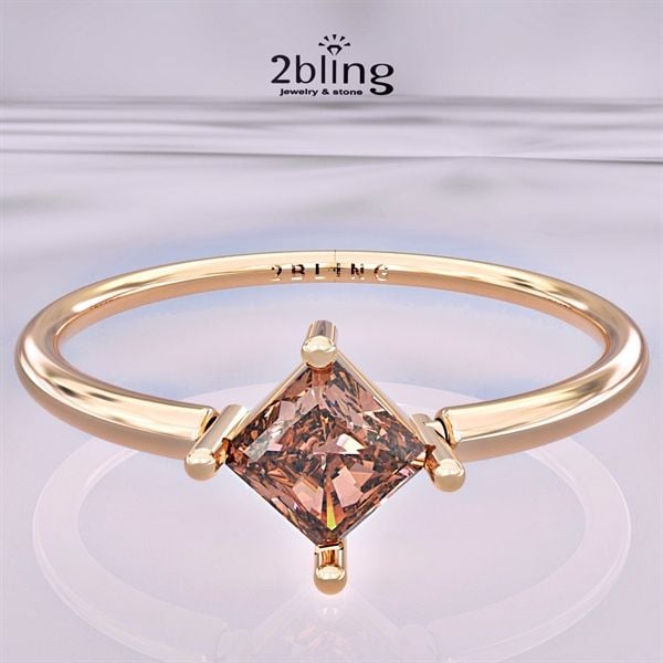  Nhẫn Thiết Kế 18K - Đá Garnet - 2BJNTK33 