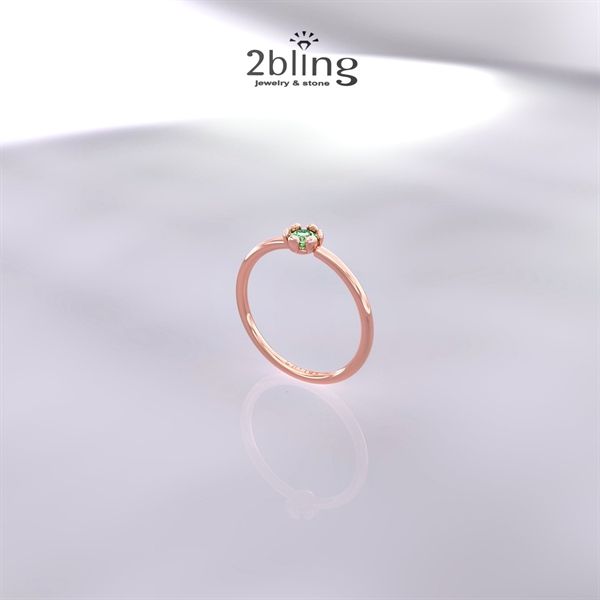  Nhẫn Thiết Kế 18K - Đá Garnet - 2BJNTK35 