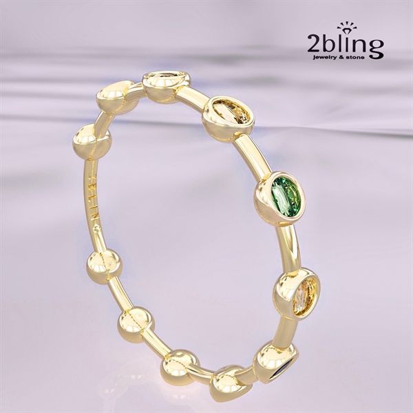  Nhẫn Thiết Kế 18K - Đá Tourmalin - 2BJNTK47 