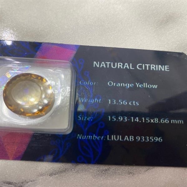  Đá Citrine-Oval 15.93-14.15x8.66- 13.56ct 