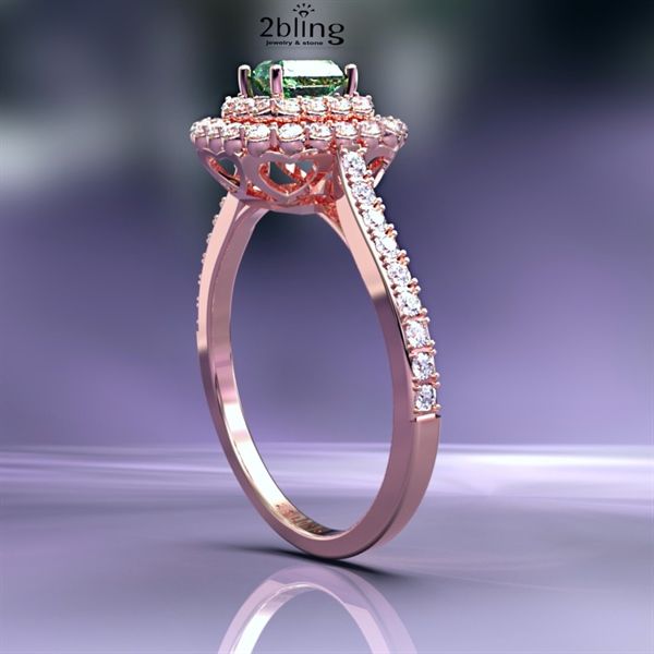  Nhẫn Thiết Kế 18K - Đá Emerald - 2BJNTK66 