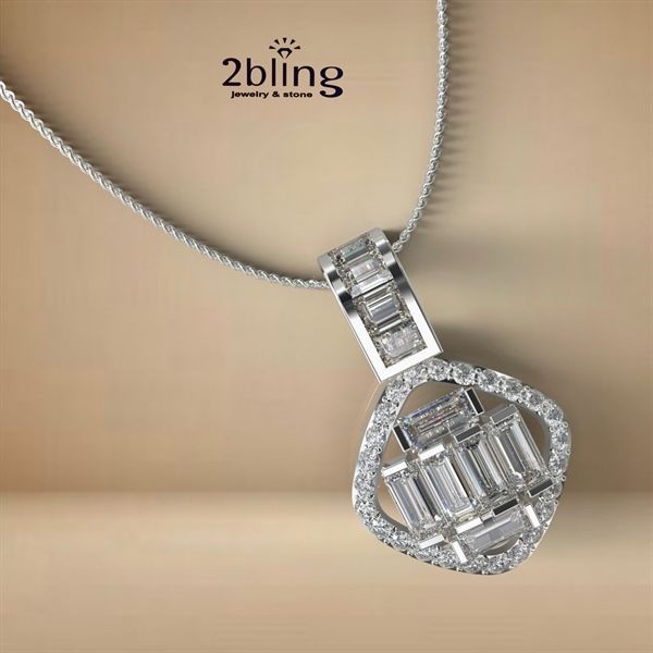  Mặt dây chuyền NONI 9 - hình thoi đính đá 