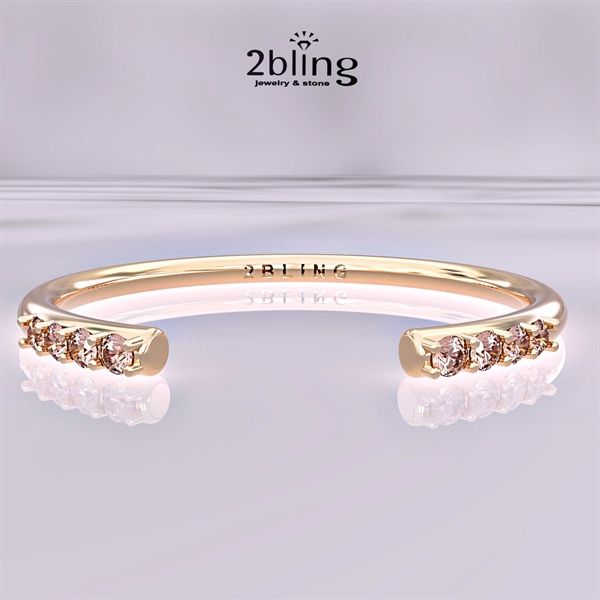  Nhẫn Thiết Kế 18K - Đá Moissanite - 2BJNTK37 