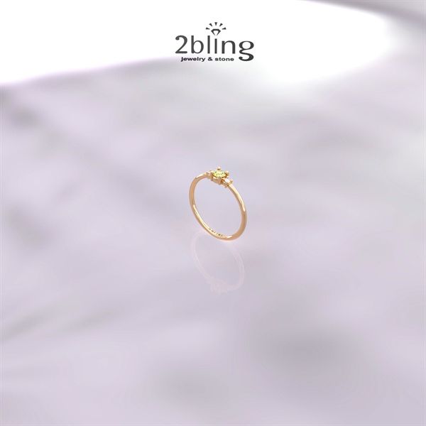  Nhẫn Thiết Kế 18K - Đá Citrine - Garnet - 2BJNTK30 