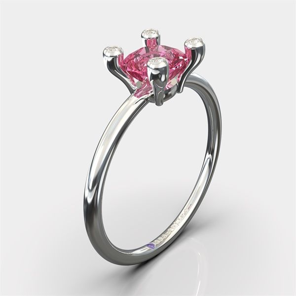  Nhẫn Thiết Kế - Đá Tourmaline Hồng - 2BJNTK15 