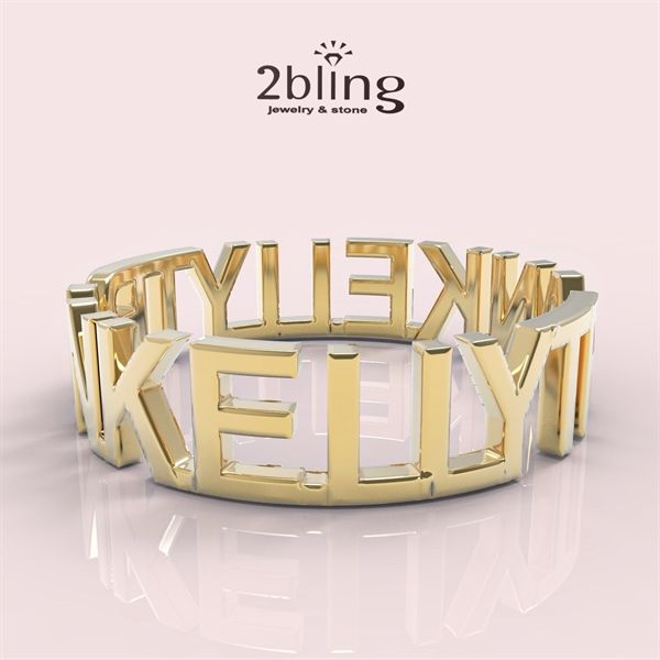  Nhẫn thiết kế 18k (750) - nhẫn kí tự - SP000542 