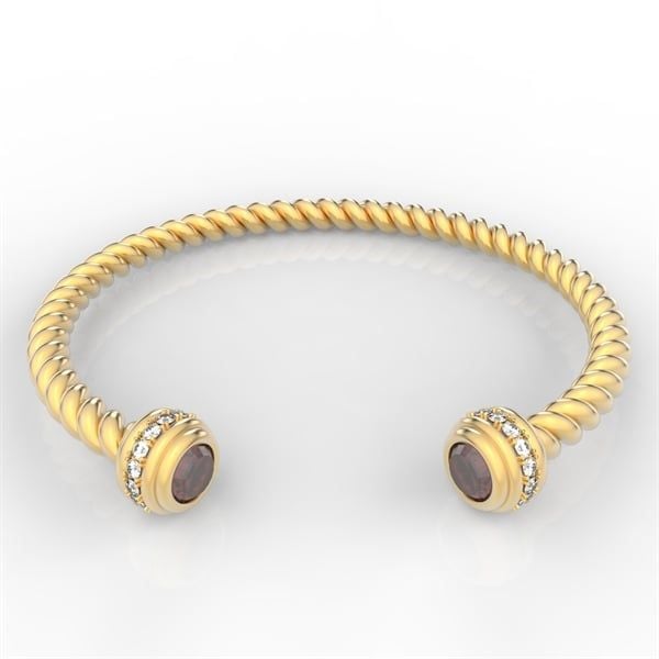  Vòng thiết kế XO - S95 + Đá GARNET hồng 