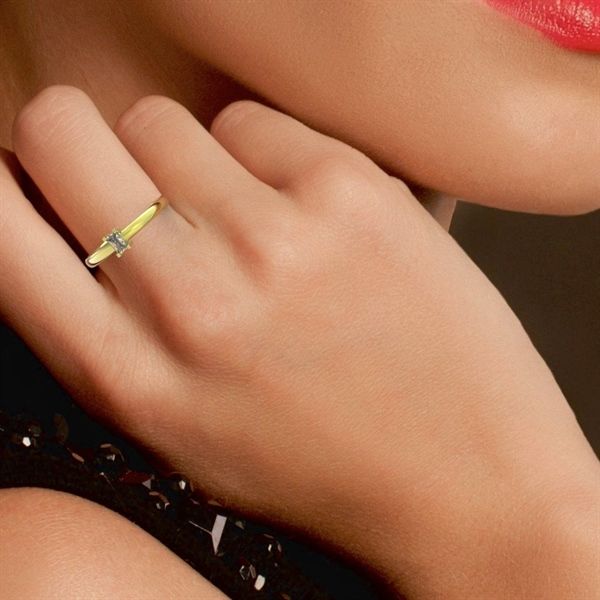  Nhẫn Thiết Kế Vàng 14k ONCOMA 3 - Đá Garnet 