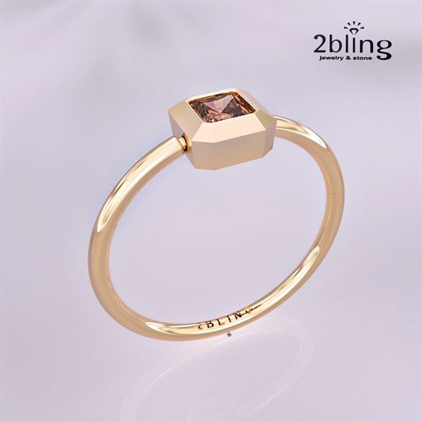  Nhẫn Thiết Kế 18K - Đá Garnet - 2BJNTK34 