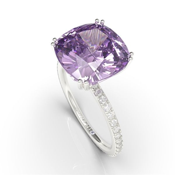  Nhẫn Thiết Kế - Đá Amerhyst - Đá Moissanite - 2BJNTK68 