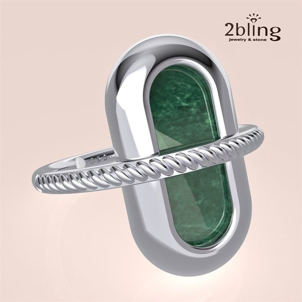  Nhẫn Thiết Kế Yên Đá Jadeite - 2BJNTK12 
