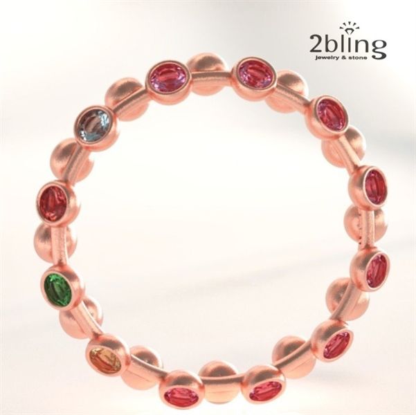  Nhẫn Thiết Kế 18K - Đá Tourmalin - 2BJNTK46 