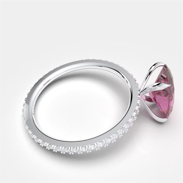  Nhẫn Thiết Kế - Đá Garnet Hồng Oval - 2BJNTK65 