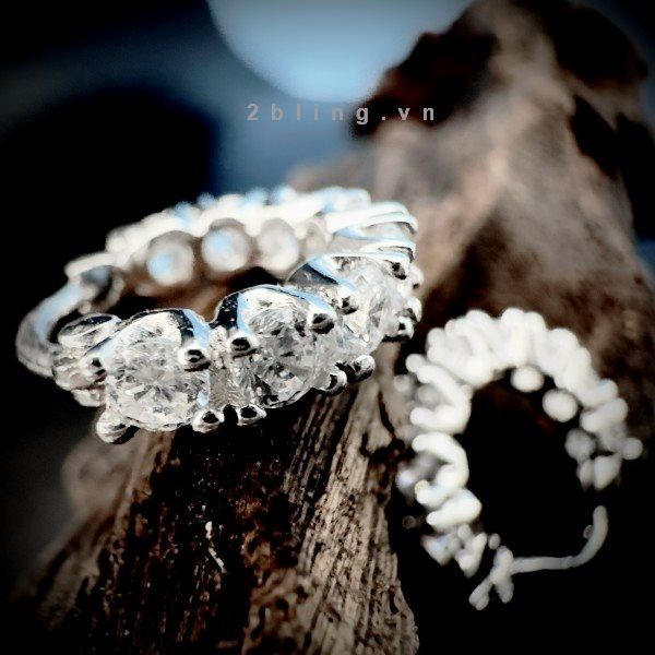  Bông tai nữ bạc cao cấp đá - 2BJB7 - Silver 