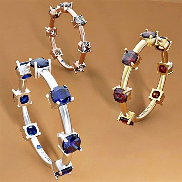  Nhẫn Thiết Kế KEBA - Đá Ganet 