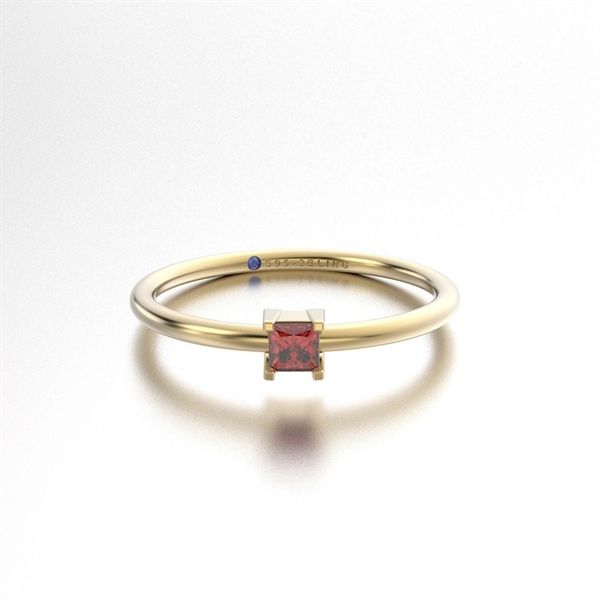  Nhẫn Thiết Kế Vàng 14k ONCOMA 3 - Đá Garnet 