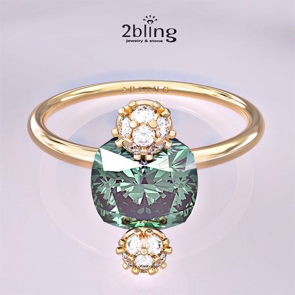  Nhẫn Thiết Kế 18K - Đá Peridot - 2BJNTK41 