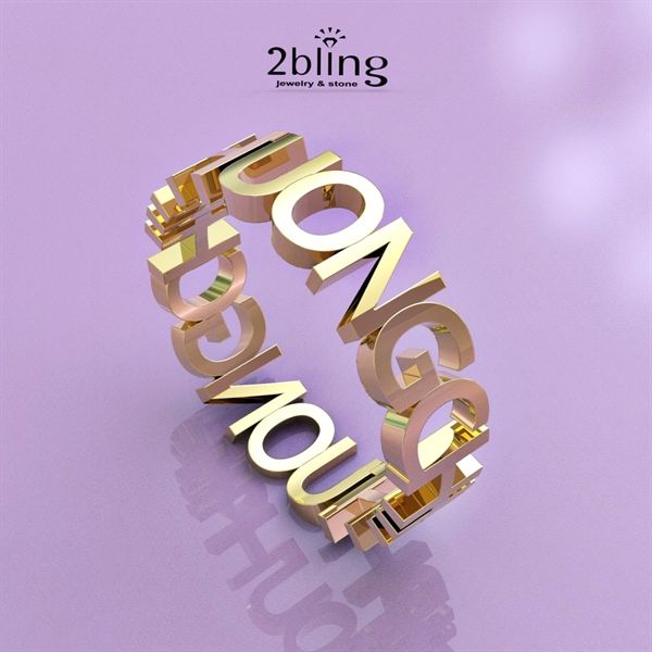  Nhẫn thiết kế 14k (585) - Nhẫn kí tự - SP000546 (CHIÊC) 