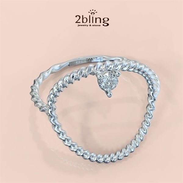  Nhẫn Thiết Kế 18K - Đá Moissanite - 2BJNTK38 