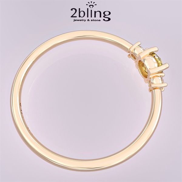  Nhẫn Thiết Kế 18K - Đá Citrine - Garnet - 2BJNTK30 