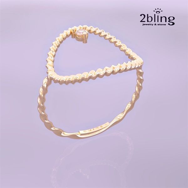  Nhẫn Thiết Kế 18K - Đá Moissanite - 2BJNTK38 