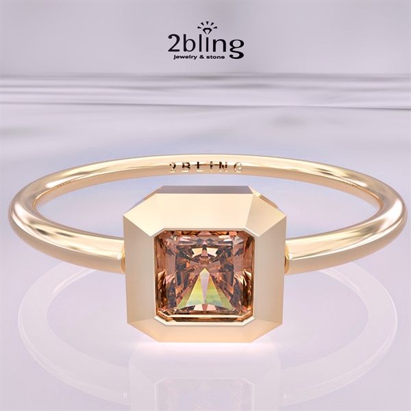  Nhẫn Thiết Kế 18K - Đá Garnet - 2BJNTK34 