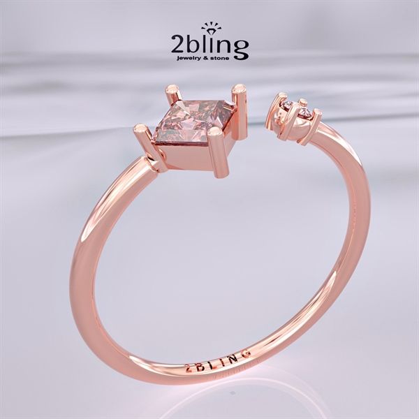  Nhẫn Thiết Kế 18K - Đá Garnet - 2BJNTK32 