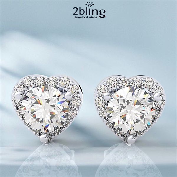  Bông tai bạc cao cấp đá - NONI3 