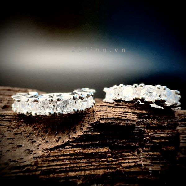  Bông tai nữ bạc cao cấp đá - 2BJB7 - Silver 