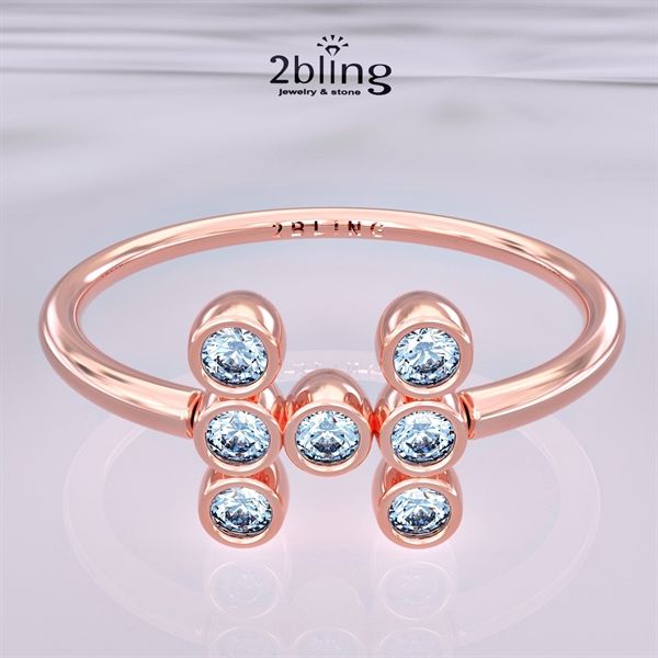  Nhẫn Thiết Kế 18K - Đá Tourmalin - 2BJNTK63 