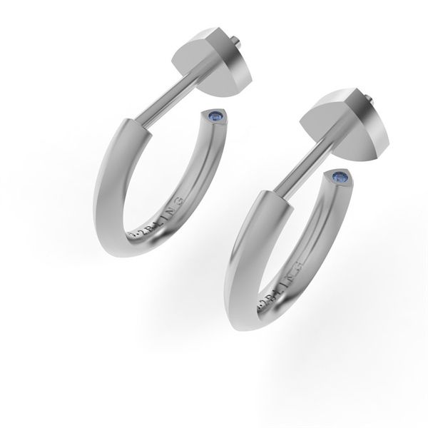  Bông tai thiết kế TGA - S95 + Đá Moissanit 