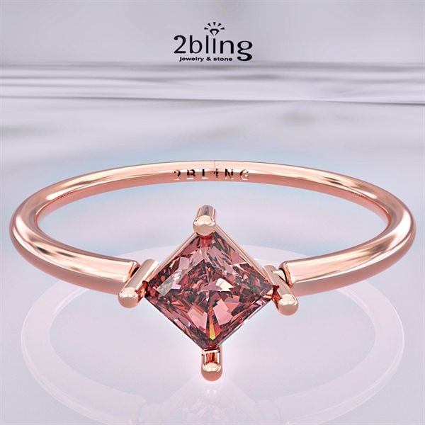  Nhẫn Thiết Kế 18K - Đá Garnet - 2BJNTK33 