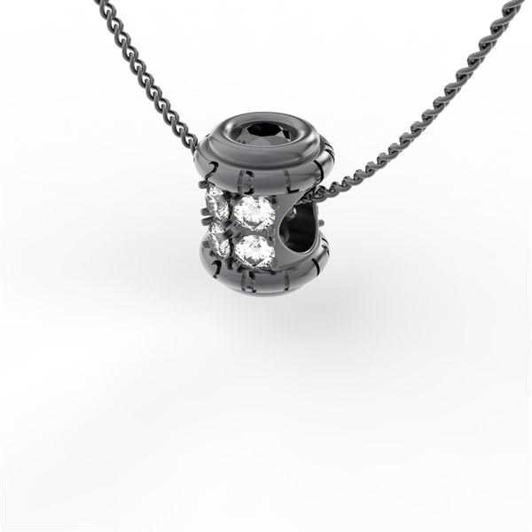  Mặt dây chuyền thiết kế XO - S95 + Đá Moissanite 