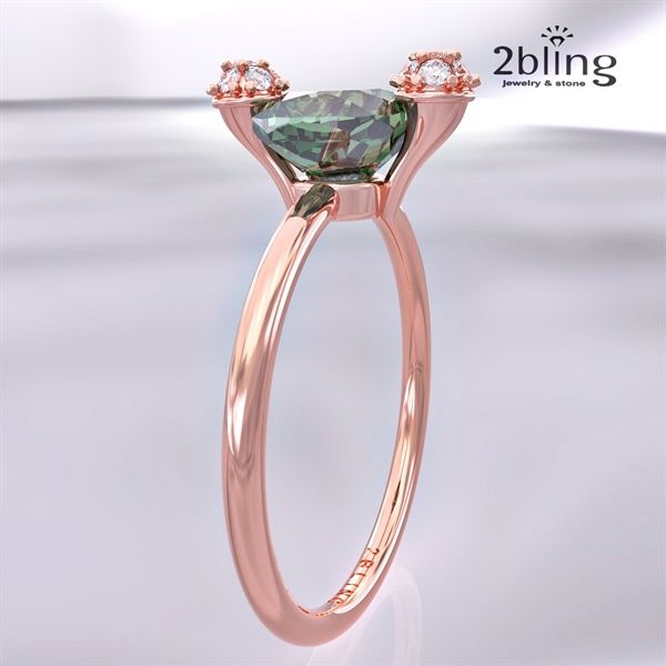  Nhẫn Thiết Kế 18K - Đá Peridot - 2BJNTK41 