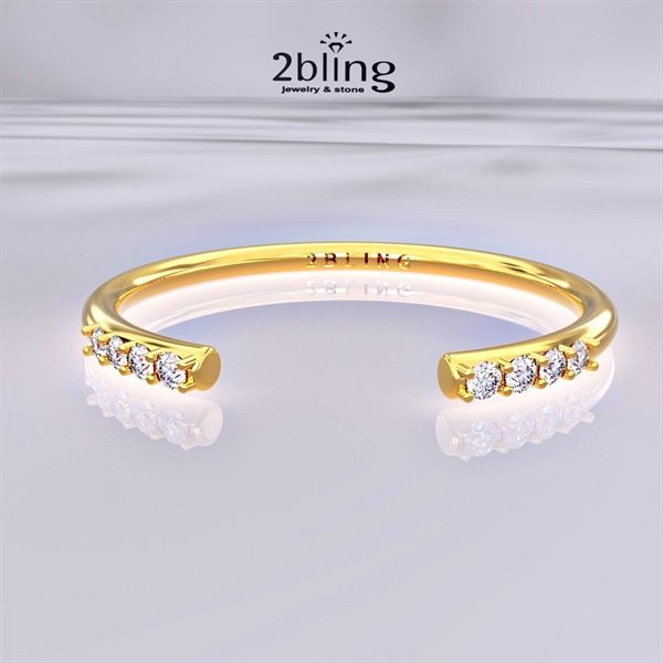  Nhẫn Thiết Kế 18K - Đá Moissanite - 2BJNTK34 
