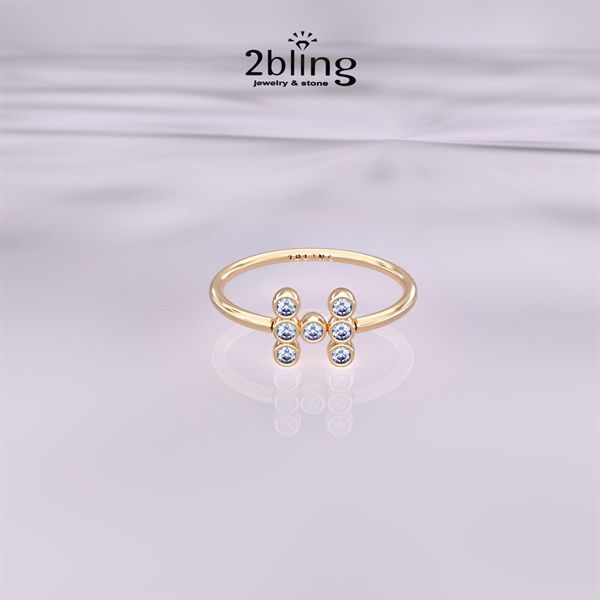  Nhẫn Thiết Kế 18K - Đá Tourmalin - 2BJNTK63 