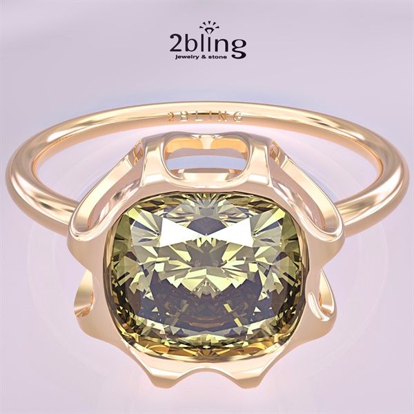 Nhẫn Thiết Kế 18K - Đá Peridot - 2BJNTK40 