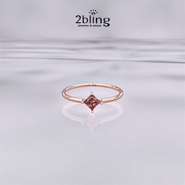  Nhẫn Thiết Kế 18K - Đá Garnet - 2BJNTK33 